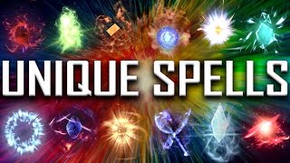 Skyrim  All Rare amp Unique Spells [upl. by Yenobe]