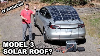 Adding a solar roof to a Tesla Model 3 [upl. by Coplin]