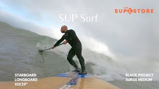 SUP Surf  Starboard Longboard  Black Project Surge [upl. by Namhcan]