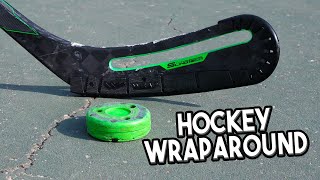 HOW TO USE EXPENSIVE STICKS OUTSIDE HOCKEY WRAPAROUND [upl. by Ahsoyek]