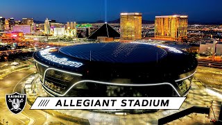 Allegiant Stadium Redefines Las Vegas Skyline With NightTime Flyover  Las Vegas Raiders [upl. by Ecyt]