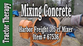 Harbor Freight 67536 Cement Mixer Overview and Action [upl. by Cacie]