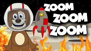 Zoom Zoom Zoom Were Going To The Moon  Nursery Rhymes And Kids Songs  Puppy Hey Hey [upl. by Kciredohr]