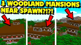 3 WOODLAND MANSIONS Near Spawn  Ultimate Woodland Mansion Seed Minecraft Seed Showcase [upl. by Lesh]