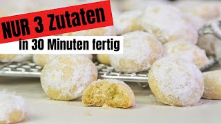 3 Zutaten Plätzchen Wenn es mal schnell gehen muss [upl. by Vicki]