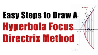 Easy Steps to Draw A Hyperbola using Focus Directrix Method  Engg Curves  Engg Drawing [upl. by Urson]