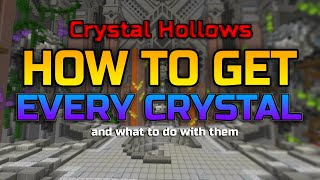 How To Get Every Crystal  Crystal Hollows Guide hypixel skyblock [upl. by Eslek]