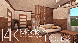 BLOXBURG 14K MODERN HOUSE  NOGAMEPASS [upl. by Adnalram995]