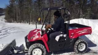 Linhai 400 UTV plowing [upl. by Genny]