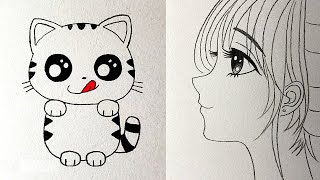 EASY DRAWING TRICKS SIMPLE DRAWING TUTORIALS AND TIPS [upl. by Rodablas481]