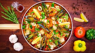 How to Make Spanish Seafood Paella [upl. by Sgninnej256]