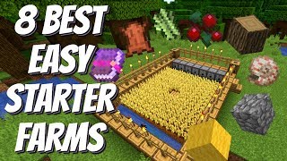 8 BEST Easy Starter Farms For Minecraft Survival Simple Farms for Minecraft 114 Avomance 2019 [upl. by Brant]