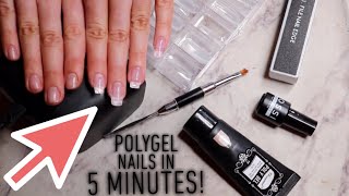 How To Apply PolyGel Nails In 5 Minutes 💅🏼Tutorial [upl. by Milan]