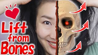 💀Lift up your Face by Stimulating Bones How to Remove Eye Bags Forehead Sagging and Double Chin [upl. by Ecniuq]