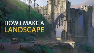 How I Make A Landscape Concept Art Process [upl. by Garlanda]