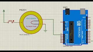 Piezo Electric sensor simulation in proteus [upl. by Larual795]