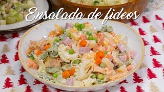 COMO PREPARAR ENSALADA DE FIDEOS NAVIDEÑA  ACOMERPE [upl. by Studdard]