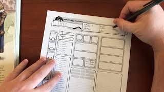 How to Fill out a Character Sheet for DampD 5e [upl. by Anaerda937]