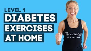 Diabetes Exercises At Home Workout To Help Control Diabetes Level 1 [upl. by Nylarej]