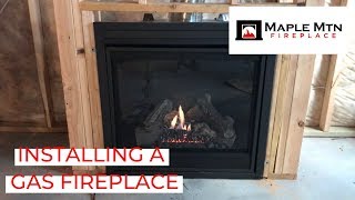 Installing A Gas Fireplace [upl. by Llennehc]