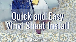 DIY Quick and Easy Vinyl Sheet Install [upl. by Bari]