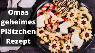 Omas geheimes Plätzchen Rezept  1 Teig für 5 Plätzchen [upl. by Felder]