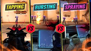 WIN MORE AIM DUELS Tapping Vs Bursting Vs Spraying  Valorant Aim Guide [upl. by Nelubez]