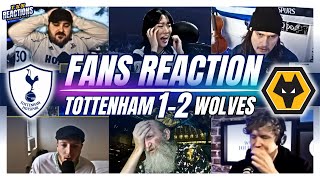 SPURS FANS REACTION TO TOTTENHAM 12 WOLVES  PREMIER LEAGUE [upl. by Enilram116]