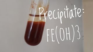 FeCl3  NaOH reaction FeOH3 precipitate formation [upl. by Tia]