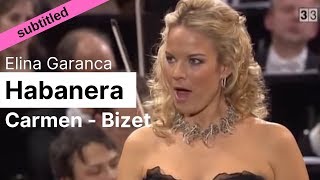 Opera Lyrics  Elina Garanca ♪ Habanera Carmen Bizet ♪ English amp French [upl. by Lardner]