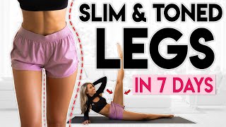 SLIM and TONED LEGS in 7 Days  8 minute Home Workout [upl. by Grubman]