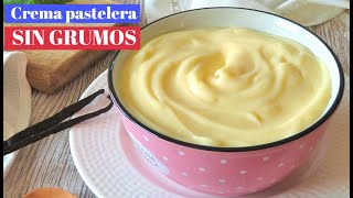 CREMA PASTELERA FACIL y SIN GRUMOS para rellenar tartas [upl. by Atinna]