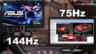 75Hz vs 144Hz Gaming Monitor Worth the Extra Frames [upl. by Dwyer985]