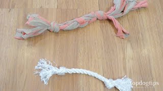 DIY Dog Rope Toy 3 Cheap Ideas [upl. by Eelra]