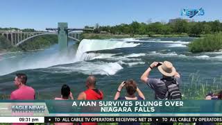 A man survives plunge over Niagara Falls [upl. by Fredra]