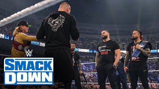 Riddle strikes back at Roman Reigns after challenge acceptance SmackDown May 13 2022 [upl. by Kreager]