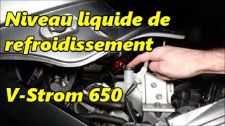 TUTO  Appoint liquide de refroidissement  VStrom 650 2010 [upl. by Liag]