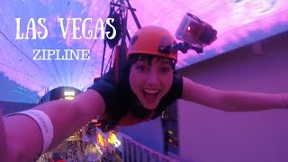 Downtown Las Vegas Zipline  Slotzilla [upl. by Ume]