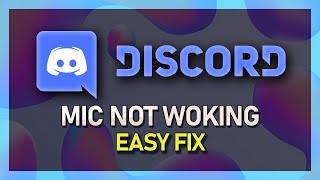 Discord  How to Fix Mic Not Working  Windows 10 [upl. by Harbird]