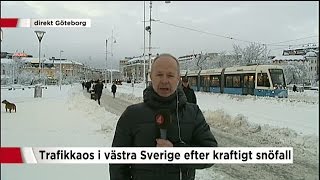 Blooper quotJag har inte sett en enda spårvagnquot  Nyheterna TV4 [upl. by Lerrej]