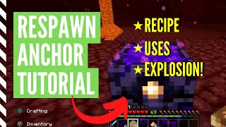 How To MAKE amp USE A RESPAWN ANCHOR In Minecraft 116 Tutorial [upl. by Si864]