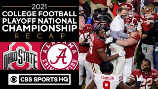 3 Ohio State vs 1 Alabama 2021 College Playoff National Championship Recap  CBS Sports HQ [upl. by Nielson]