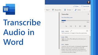 How to record and transcribe audio in Microsoft Word [upl. by Ingraham790]