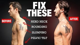 How to Fix Your Posture in 4 Moves PERMANENTLY [upl. by Ahsinehs]