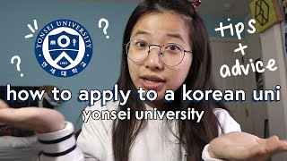 how to apply to a korean university  yonsei university full application [upl. by Guimond]