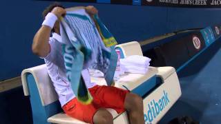 Marcos Baghdatis Destroys FOUR Racquets  Australian Open 2012 [upl. by Reve]