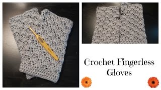 How to Crochet Fingerless Gloves  Shell Pattern [upl. by Diamond508]