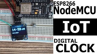 ESP8266 NodeMCU OLED Display Clock Iot Tutorial [upl. by Castera]