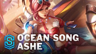 Ocean Song Ashe Skin Spotlight  League of Legends [upl. by Ariada]