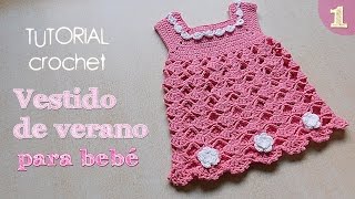 Como tejer vestido a crochet para bebe 12 [upl. by Ecneitap]